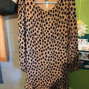 A New Day Women’s Animal Print Dress Size Latge
